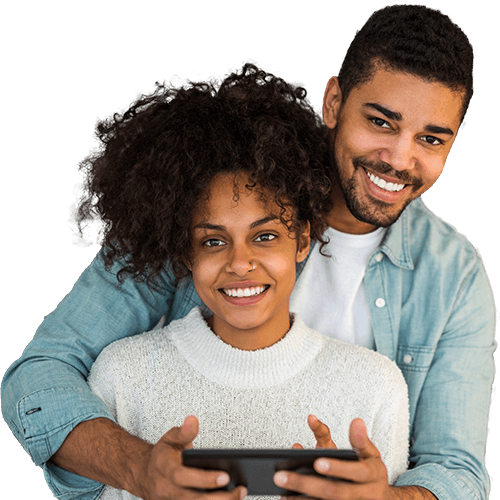 Happy Smiling Couple in Kitchen